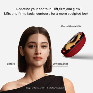 Electric Gua Sha Facial Massager Tool with LED Red Light Therapy &amp; Soothing Vibration, Heated Brass Face &amp; Neck Massager, Smart Dual-Mode Skincare Device for Sculpting, Lifting &amp; Relaxatio