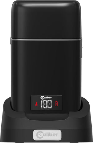 Caliber Moab Triple Foil Shaver for Men Electric Metal Foil Razor Shaver with Digital Display for Close Shaves Waterproof and Cordless Travel Facial Hair Groomer Portable and USB Rechargeable