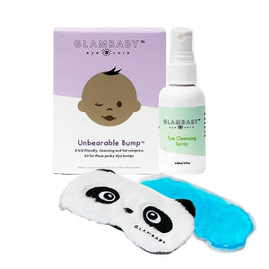 GlamBaby Eye Care - Unbearable Bump¢â Kit - stye kit for kids - heat and cooling mask - cleansing spray for eyelid debris