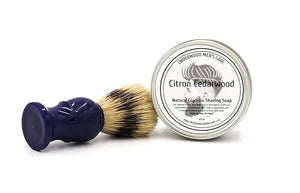 Underwood Men¡¯s Care Shaving Soap Set with Shave Brush - Fast Lathering Natural Glycerin Shaving Cream Alternative for a Clean Cut &amp Rich Gentleman Scent - For All Skin Types - 6 oz (Citron Cedarw