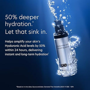 PCA SKIN Hyaluronic Acid Boosting Face Serum Hyaluronic Acid Serum for Face Made with Niacinamide and Ceramides Helps Reduce Fine Lines and Wrinkles and Delivers 24-Hour Moisturization 1 oz Pump