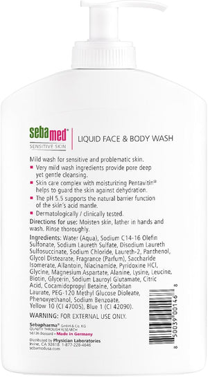 SEBAMED Liquid Face &amp Body Wash with Pump 400ml 2 Pack