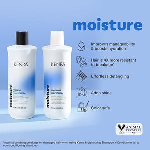 Moisture Conditioner | Boost Hydration | Improve Manageability and Shine | Nourish Dry Hair | Color Safe | Efforless Detangling | Normal to Dry Hair