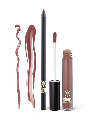 Lip Kit Duo ? Hustlin Hottie - TikTok-Viral Precision Liner &amp; Glossy Liquid Lipstick, Clean 2-Step Set with Hydrating Long-Wear Color ? Bold Inclusive Beauty for Everyday Konfidence