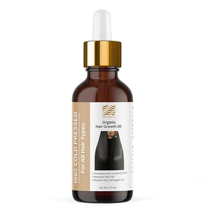 Organic Hair Growth Oil 100% Cold Pressed Organic Traditional Scalp &amp Hair Massage Thickness Shine Repair for Damage &amp Thin HairAmla Blackseed Olive Castor Coconut Rosemary 2 oz