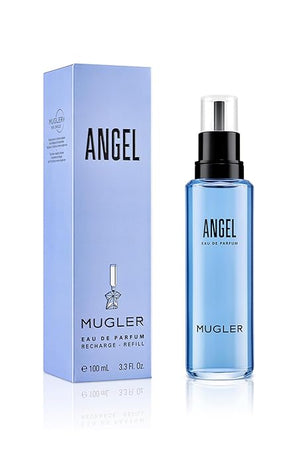 Mugler Angel Refill - Eau de Parfum - Women's Perfume - Ambery &amp Woody - With Bergamot Praline and Patchouli - Long Lasting Fragrance - 3.3 Fl Oz