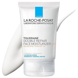 La Roche-Posay Toleriane Double Repair UV SPF Moisturizer for Face Daily Facial Moisturizer with Sunscreen SPF 30 Niacinamide and Glycerin Oil Free Moisturizing Sun Protection