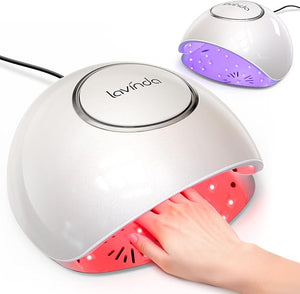 Lavinda 2-in-1 UV LED Nail Lamp with Red Light Skincare 54W UV Light for Gel Polish Nails Professional Fast Curing Nail Dryer with Auto Sensor &amp 4+2 Timer Settings Nail Art Tools for Salon Home