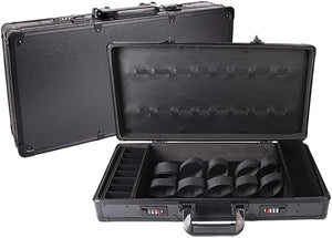 GYKLE Professional Barber Case Portable Salon Stylist Carrying Case Hair Cutting Tools Organizer Box with Code Lock