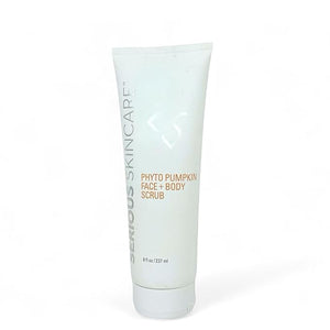 Serious Skincare Phyto Pumpkin Exfoliating Face + Body Scrub Gently Exfoliates &amp Hydrates Moisturizing Almond Oil Coconut Oil for Soft Radiant Skin Smooth Away Rough Dry Skin Bumps 8 Fl. Oz.