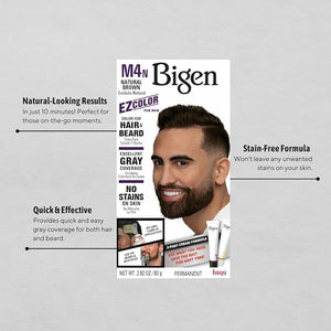 M4n Bigen EZ Color for Men Natural Brown - 3 Pack