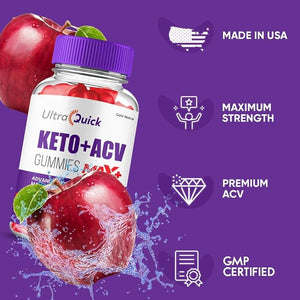 (2 Pack) UltraQuick Max+ ACV Gummies Higher Potency Official Ultra Quick Max+ Gummies 2X Stronger Apple Cider Vinegar Gummy 2 Month Supply