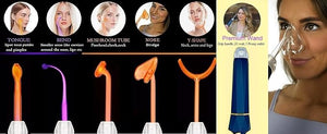 Lift Wand 2.0 Facial Anti-Aging Skin Therapy Wand Up to 20 Watt Power Includes 5 attachments w/Exclusive Nose Attachment w/ 3 Prong Safety Cord
