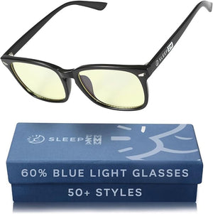 100% Blue Light Blocking Glasses - Women + Men - Better Sleep - Anti Eye Strain Protection - Computer Screens Gaming