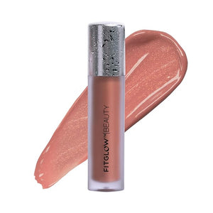 FITGLOW Beauty Lip Colour Serum | Hydrating Lip Gloss | Plumping Anti-Aging Lip Treatment | Natural Shine with Pomegranate Sterols &amp; Collagen | Buildable Color for Dry Chapped Lips | Buff Pearl -