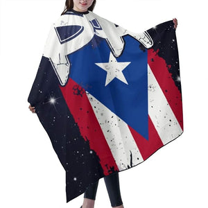 Puerto Rico PR Flag Boricua Hair Salon Cape For Stylist Hair Cutting Apron Barber Cover For Clients Styling Professional Home Hairdressing Dye Coloring