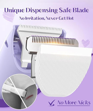 Bikini Trimmer for Women - Painless Pubic Hair Trimmer with 3 Shaving Speeds, IPX7 Waterproof Electric Razor, Cordless Women¡¯s Bikini Shaver for Sensitive Skin