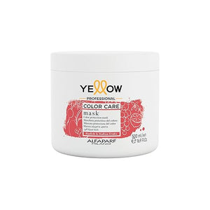 ALFAPARF MILANO Yellow Professional Color care Mask 500ml ? Color-Safe Deep Conditioning Treatment for Vibrant Healthy Hair Prevents Fading &amp Enhances Color-Treated Bleached and Damaged Hair