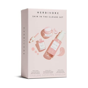 HERBIVORE Skin In The Clouds 3-step Plumping Hydration Gift Set | Cleanser Cream Serum | Plant -Based