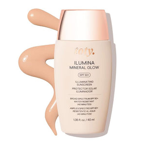 Toty by Sofia Vergara - Ilumina Mineral Glow SPF 50+ Illuminating Broad Spectrum Mineral Sunscreen - Rejuvenates &amp; brightens with 2% Niacinamide, PLE FernBoost Technology, Vitamin E