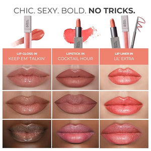 Rinna Beauty Lip Kit - Call Me Coral - All-in-One Lip Kit Includes Lipstick, Lip Gloss, and Lip Liner - Vegan, Long-Lasting, Anti-Aging &amp; Moisturizing, Cruelty-Free - 1 each