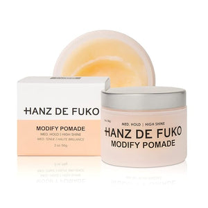 Hanz de Fuko Modify ? Premium Men¡¯s Hair Styling Pomade for a Medium Hold High Shine ? Ideal Texture Product for All Hair Types Includes Premium Ingredients Such as Shea Butter ? 2 oz Travel Size