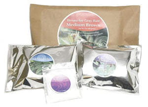 Ancient Sunrise 100% Natural Henna Hair Medium Brown Kit for Gray Coverage - Twilight Henna and Zekhara Indigo