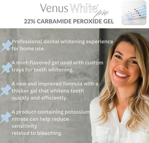 Kulzer 6 Pack: 22% Venus White Pro Teeth Whitening Gel w/Teeth Whitening Instructions &amp SDC Carrying Pouch Venus Whitening Gel Syringe Refill (6 Pack) Clear