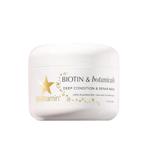 HAIRtamin Hair Conditioner - Biotin &amp Botanicals Deep Conditioning Mask for Dry Damaged Bleached Hair Repair Moisturizing Hair Treatment for Curly Hair 8 Fl Oz