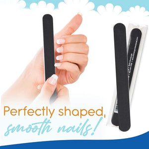 Flowery Disposable Nail File Cushion Core 180/400 Grit Black (Pack of 100)