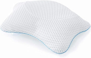 Non Slip Bath Pillow Luxury Spa Bathtub Head &amp Neck Rest Support Permeable Quick Drying Air Mesh Tub Pillow with 4 Large Suction Cups Fits Any Tubs Soft and Relaxing