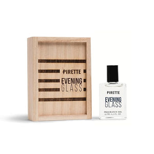PIRETTE Evening Glass Fragrance Oil Roll On Beach-Inspired Long Lasting Perfume Oil with Notes of Dark Coconut Warm Wood &amp Smoky Vanilla Daily Rollerball Perfume for Women and Men 0.5 fl oz