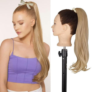 Hair Buns Hair Piece Synthetic Messy Bun Women Fashion Long Curly Wig Headband Style Bun Ponytail Hair Extensions Hair Comb Bun Wig Hair Accessories For Girls ( Color : 06  Size : 22inches-55cm )