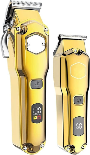 Hair ClippersBeard Trimmer for Men Full Metal Professional Hair Clipper Combo Kit Barber Cordless Hair Trimmer for Men Powerful Electric Hair Cut Machine Tool
