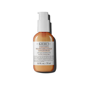 Kiehl's Smoothing Oil-Infused Leave-In Treatment Nourishing Hair Oil for Dry or Frizzy Hair Helps Smooth Frizz and Dry Ends Boosts Shine with Argan Oil &amp Babassu Oil - 2.5 fl oz