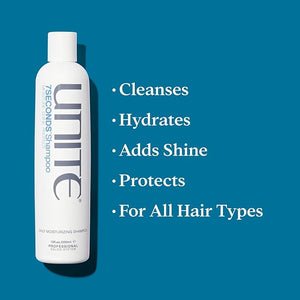 UNITE Hair - 7SECONDS Shampoo ? Moisture-Enriched Color-Safe &amp Hydrating Professional Shampoo ? Protects from UV and Heat Damage Enhances Shine Sulfate-Free &amp Vegan 10 Fl Oz