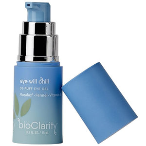 BioClarity Eye Will Chill De-Puff &amp; Defy Eye Gel | 100% Vegan, Cruelty-Free | Contains Niacinamide, Vitamins, B3, C, K | Help Fight Fine Lines and Wrinkles. Reduce Puffiness - .5 fl oz.