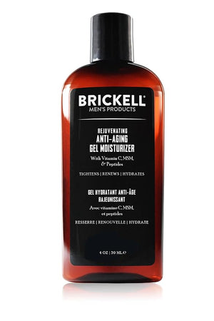 Brickell Men's Rejuvenating Anti-Aging Gel Moisturizer For Men Natural and Organic Fast Absorbing Moisturizer Reduces Fine Lines and Wrinkles (Scented 4 oz)