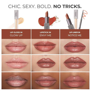 Rinna Beauty Icon Lip Kit - Showstopper- All-in-One Lip Kit Includes Lipstick, Lip Gloss, Lip Liner - Cool Brown look - Vegan, Long-Lasting, Anti-Aging &amp; Moisturizing, Cruelty-Free - 1 each