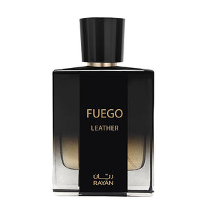 Fuego Leather Perfume for Men ? Long Lasting Arabian Eau De Parfum, 100mL (3.34 Fl oz) Men Perfume with Bergamot, Lavender, Vetiver, Sandalwood &amp; Amber - Ideal Gift for Father's Day