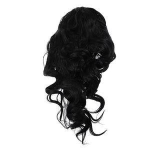 Long Curly Wig Hat with Comfortable Headband Natural Texture Hair Extension for Women Elegant Wavy Style Fashion Accessory for Autumn Winter Wear