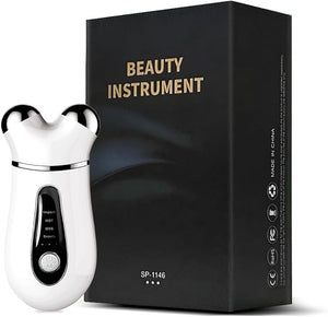 Microcurrent Face Device USB Microcurrent Facial Shaping Tool for Facial Wrinkle Removal and Anti-AgingMini Microcurrent Face Lift Device for Face Lifting and Facial Sculpting (White)