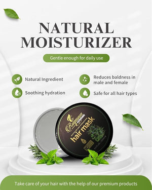 Ruqayya Extensions (Premium) Rosemary Hair Mask, 250 ml, Deep Conditioning Treatment, With Biotin, Shea Butter &amp; Castor Oil, For Dry Brittle Hair, Strengthening &amp; Moisturizing