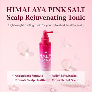 HIMALAYA PINKSALT Rejuvenating Tonic - Christmas Gifts for Women Stocking Stuffers Rosemary Hair Spray with Himalayan Pink Salt Scalp Exfoliator and Serum Silicone Free Sulfate Free - 4.7floz