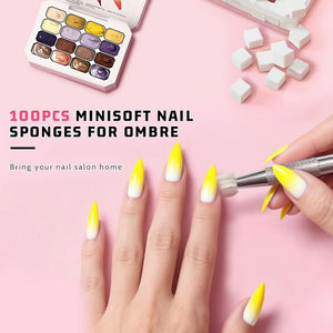 Sponge Pat Paint Nail Gel Ombre Nails Gradient Gel Nail Blush Blooming Aura Nails Drawing Stripper Floral Painting DIY Nail Art No Wipe UV/LED Curing (16 Colors K)