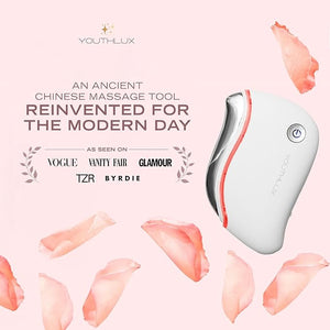 ProSculpt Heated Gua Sha Facial Massager ? Electric Guasha Tool for Face Sculpting Relaxation &amp Skincare | Soothing Vibration Facial Massage Tool with Contoured Design (White)
