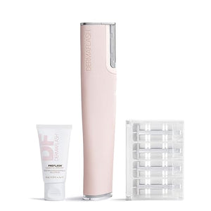 DERMAFLASH LUXE+ Sonic Dermaplaning Tool for Face Peach Fuzz Removal, Anti-Aging and Exfoliation
