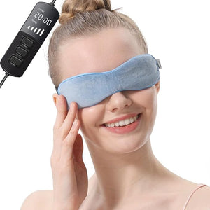 Aroma Season Heated Eye Mask for Dry Eyes, Warm Eye Compress with Flaxseed for MGD, Dry Eye Syndrome, Chalazion Blepharitis Stye Eye Treatment, Steam Moist to Unclog Glands (Blue)