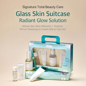 mixsoon Glass Skin Suit Case Set-5-Step Skincare Kit - Hydrating and Radiance-Cleansing Oil Foam Essence Cream 105ml / 3.55 fl.oz. Korean Glass Skin Care