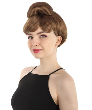 Women's Premium Bun Wig - Adjustable Capless Hair extensions with Realistic Synthetic Fibers - Multi-Color Elegant Bun Hairpiece for Halloween Cosplay and Everyday Wear Light Brown